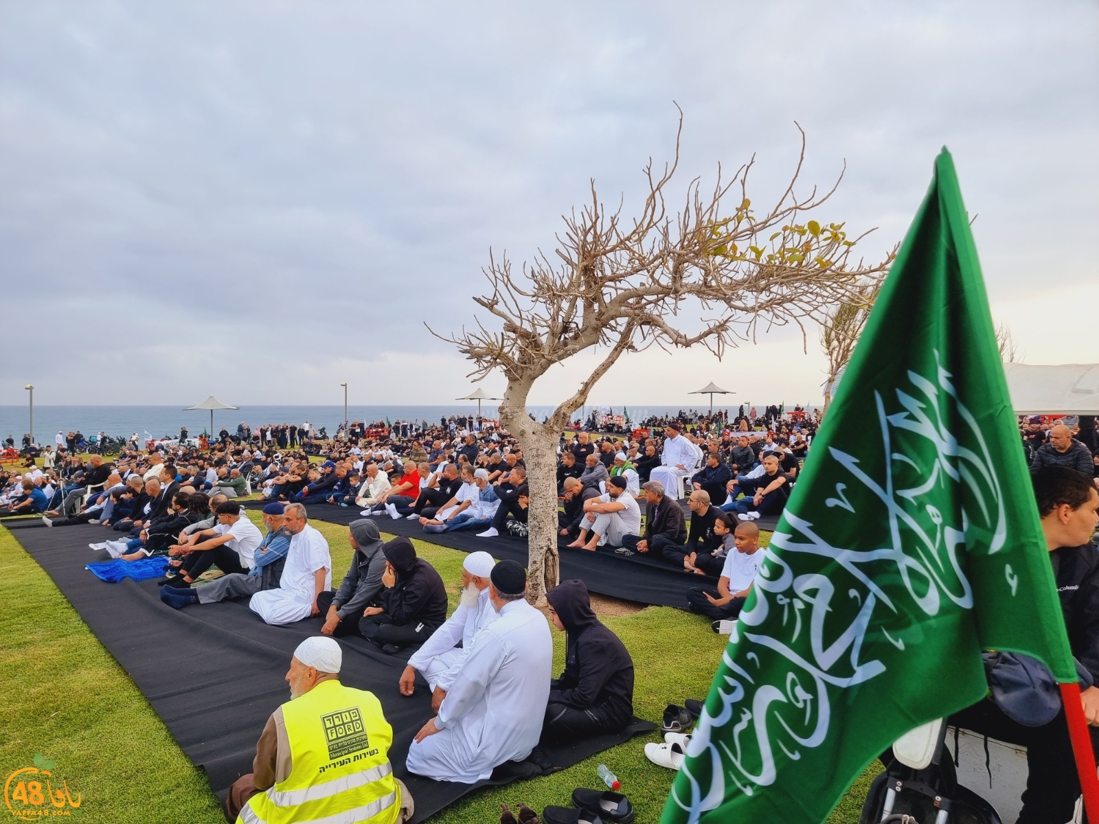 يافا: الفيديو الكامل لخطبة صلاة العيد في متنزه العجمي 